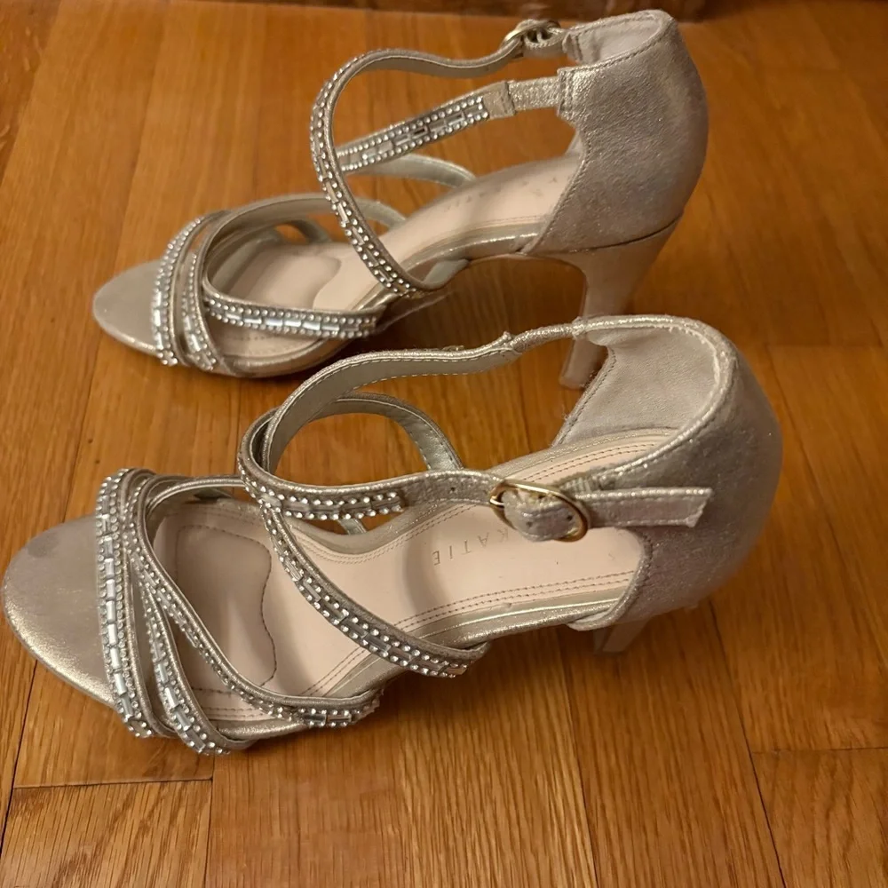 Strappy rhinestone heels